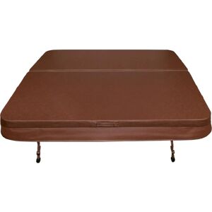 MonsterShop Brown 210x210cm Square Hot Tub Cover - Weatherproof PVC Leather MonsterShop Brown 210x210cm Square Hot Tub Cover - Weatherproof PVC Leather