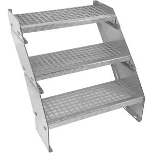 MonsterShop Galvanised Adjustable Steel Staircase - 600mm Width MonsterShop Galvanised Adjustable Steel Staircase - 600mm Width
