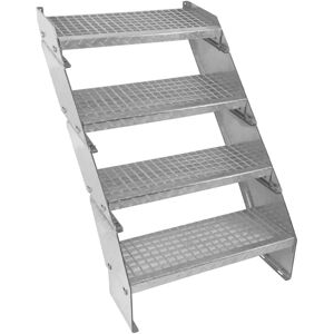 MonsterShop Silver Galvanised Adjustable Staircase - 4 Sections MonsterShop Silver Galvanised Adjustable Staircase - 4 Sections