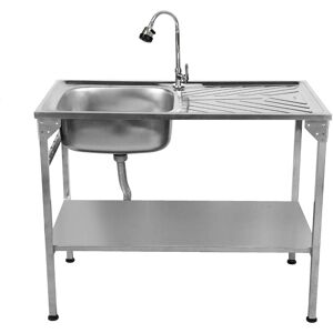 MonsterShop Folding Camping Sink Stainless Steel & Tap Wash Basin Outdoor - Camping Sink MonsterShop Folding Camping Sink Stainless Steel & Tap Wash Basin Outdoor - Camping Sink