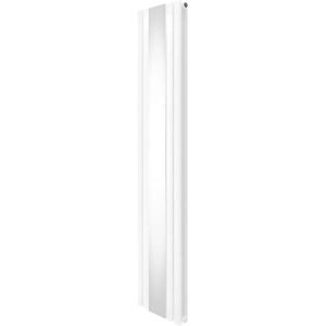 Owalny radiator z lustrem - 1800mm x 380mm - Czarny Owalny radiator z lustrem - 1800mm x 380mm - Czarny