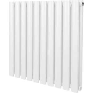 MonsterShop Oval Column Radiator - 600mm x 600mm - White MonsterShop Oval Column Radiator - 600mm x 600mm - White