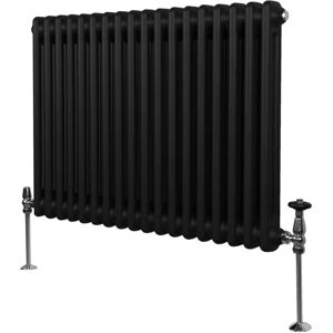 MonsterShop 600mm x 832mm Black Traditional 2 Column Radiator - Radiator Heater MonsterShop 600mm x 832mm Black Traditional 2 Column Radiator - Radiator Heater