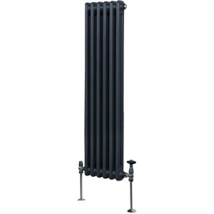 MonsterShop Traditional 2 Column Radiator - 1500 x 292mm - Anthracite Grey MonsterShop Traditional 2 Column Radiator - 1500 x 292mm - Anthracite Grey