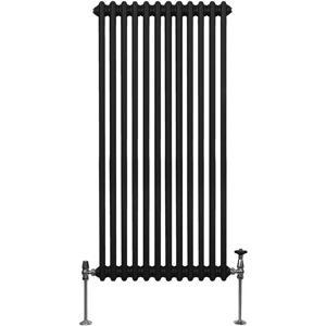 MonsterShop 1500mm x 562mm Black Traditional 2 Column Radiator - Radiator Heater MonsterShop 1500mm x 562mm Black Traditional 2 Column Radiator - Radiator Heater
