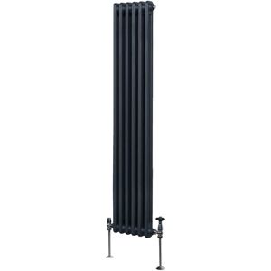 MonsterShop Anthracite Grey 2-Column Radiator - 1800 x 292mm MonsterShop Anthracite Grey 2-Column Radiator - 1800 x 292mm