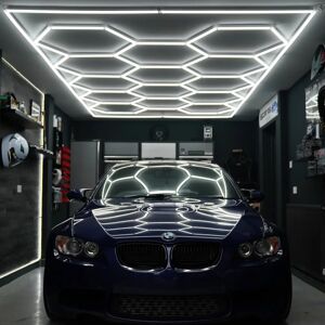 MonsterShop Hexagon LED Lighting - White - Garage, Workshop & Gym MonsterShop Hexagon LED Lighting - White - Garage, Workshop & Gym