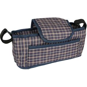 MonsterShop Blue Tartan Pet Stroller Caddy - Stylish & Durable MonsterShop Blue Tartan Pet Stroller Caddy - Stylish & Durable