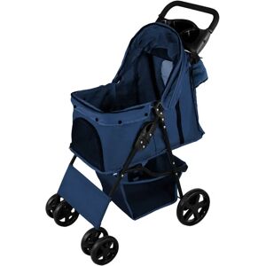 MonsterShop Pet Stroller Navy Blue - Foldable Rain Cover & Caddy MonsterShop Pet Stroller Navy Blue - Foldable Rain Cover & Caddy