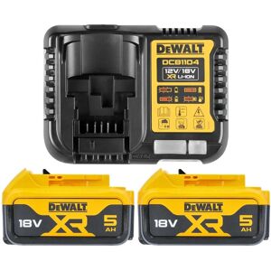 DeWalt DCB184 5.0Ah 18V Battery Twin Pack - Compatible with XR tools DeWalt DCB184 5.0Ah 18V Battery Twin Pack - Compatible with XR tools