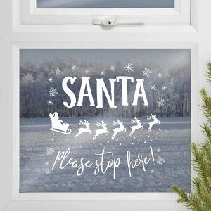 Ginger Ray Santa Halt hier mit Schlitten Fensteraufkleber - Weihnachten Dekoration Ginger Ray Santa Halt hier mit Schlitten Fensteraufkleber - Weihnachten Dekoration