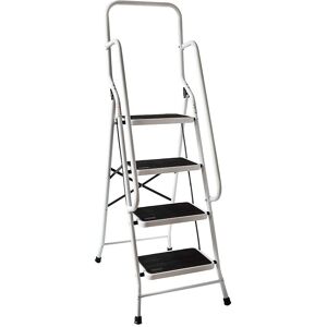 Home Discount 4 Step Ladder Steel Folding Safety Rail - Ladder Home Discount 4 Step Ladder Steel Folding Safety Rail - Ladder