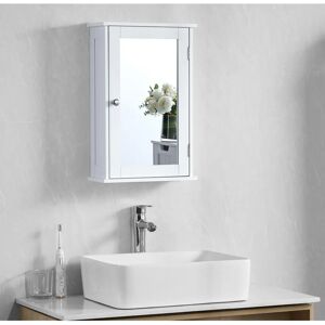 Armário de banheiro Bath Vida Priano - Montado na parede, Porta com espelho, Tamanho compacto Armário de banheiro Bath Vida Priano - Montado na parede, Porta com espelho, Tamanho compacto
