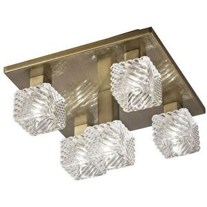 Inspired Lighting Inspired Deco - Ceiling Flush 5 Light G9 - Modern Antique Brass Square Inspired Lighting Inspired Deco - Ceiling Flush 5 Light G9 - Modern Antique Brass Square