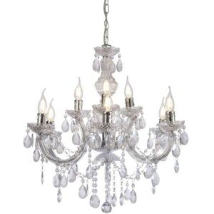 Inspired Lighting Floria Chandelier with Acrylic Sconce & Droplets - Chandelier - Polished Chrome Inspired Lighting Floria Chandelier with Acrylic Sconce & Droplets - Chandelier - Polished Chrome