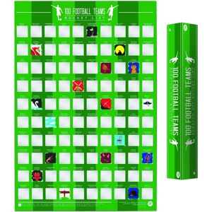 Gift Republic 100 Football Teams Scratch Off Bucket List Poster - Unisex Gift Republic 100 Football Teams Scratch Off Bucket List Poster - Unisex