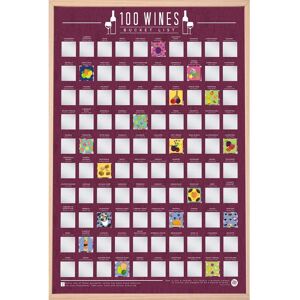 Gift Republic Bucket List Scratch Poster - 100 Wines - Poster Gift Republic Bucket List Scratch Poster - 100 Wines - Poster