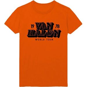 HeyRusty Unisex Van Halen T-shirt - Turné 1978 - Orange Large HeyRusty Unisex Van Halen T-shirt - Turné 1978 - Orange Large