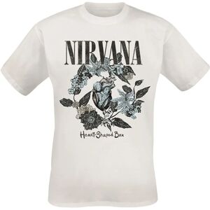 Nirvana Hvit Hjerteformet Boks T-skjorte - T-skjorte Nirvana Hvit Hjerteformet Boks T-skjorte - T-skjorte