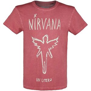 Nirvana In Utero Rød Kortærmet T-Shirt - T-Shirt Nirvana In Utero Rød Kortærmet T-Shirt - T-Shirt