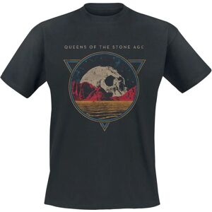Queens Of The Stone Age Skull Rock Kortermet T-Skjorte - Menn - Svart Queens Of The Stone Age Skull Rock Kortermet T-Skjorte - Menn - Svart