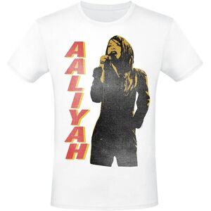 Aaliyah Kortermet T-skjorte - Singing - S til 3XL - for Menn - hvit Aaliyah Kortermet T-skjorte - Singing - S til 3XL - for Menn - hvit