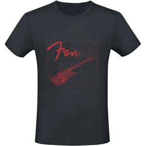 Fender Rote Gitarre Herren T-Shirt - Kurzarm Fender Rote Gitarre Herren T-Shirt - Kurzarm