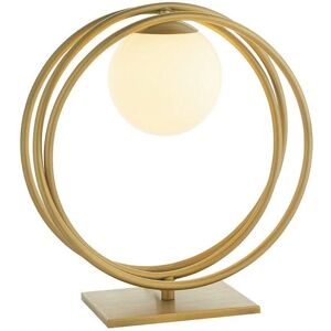 Merano Lighting Bergamo Table Lamp - Brushed Gold - G9 - Steel & Glass - 31cm Merano Lighting Bergamo Table Lamp - Brushed Gold - G9 - Steel & Glass - 31cm