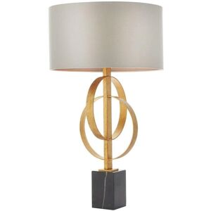 Merano Lighting Trento Antique Gold Leaf & Mink Satin Fabric Table Lamp - E27, 10W max Merano Lighting Trento Antique Gold Leaf & Mink Satin Fabric Table Lamp - E27, 10W max