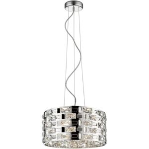 Impex Lola 5-Light Chrome Crystal Pendant Ceiling Light - Pendant Light Impex Lola 5-Light Chrome Crystal Pendant Ceiling Light - Pendant Light