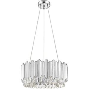 Netlighting Grenada 5 Light Chrome Crystal Pendant Ceiling Light - Pendant Ceiling Light Netlighting Grenada 5 Light Chrome Crystal Pendant Ceiling Light - Pendant Ceiling Light