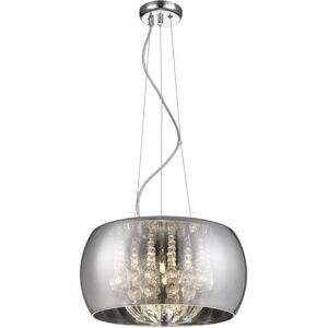 Netlighting Deni 6 Light Chrome Crystal Pendant Ceiling Light - Ceiling Light Netlighting Deni 6 Light Chrome Crystal Pendant Ceiling Light - Ceiling Light
