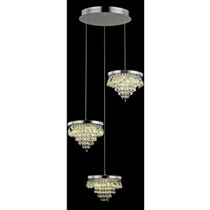 Netlighting Essonne 3 Light LED Chrome Cluster Pendant Ceiling Light - Ceiling Light Netlighting Essonne 3 Light LED Chrome Cluster Pendant Ceiling Light - Ceiling Light