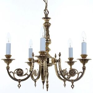 Netlighting Chelsea Polished Brass 5 Arm Chandelier - Lighting Netlighting Chelsea Polished Brass 5 Arm Chandelier - Lighting