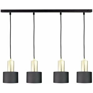 Keter Luce Bar Pendant Ceiling Light - Black, Gold - 120cm - E27 Keter Luce Bar Pendant Ceiling Light - Black, Gold - 120cm - E27
