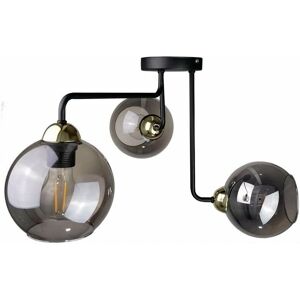 Keter Lighting Cosmo Multi Arm Ceiling Light - Black, Gold - 50cm - E27 Keter Lighting Cosmo Multi Arm Ceiling Light - Black, Gold - 50cm - E27