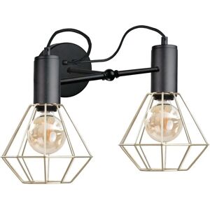 Keter Lars Wall Lamp - Black - 25cm - Dimmable - E27 Keter Lars Wall Lamp - Black - 25cm - Dimmable - E27