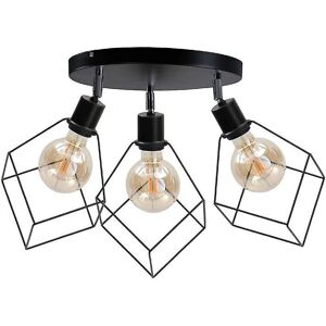 Keter Lighting Ruben Ceiling Spotlight Clusters - Ceiling Spotlight Clusters, Black, 32cm, 3x E27 Keter Lighting Ruben Ceiling Spotlight Clusters - Ceiling Spotlight Clusters, Black, 32cm, 3x E27
