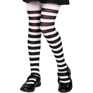XS-Stock.com Ltd Kids Tights Candy Stripe Pattern Fancy Dress Costume Accessory - White - 7-10 Years XS-Stock.com Ltd Kids Tights Candy Stripe Pattern Fancy Dress Costume Accessory - White - 7-10 Years