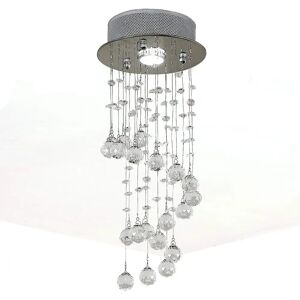 HOMCOM Crystal Spiral Rain Drop Ceiling Light - Ceiling Light HOMCOM Crystal Spiral Rain Drop Ceiling Light - Ceiling Light