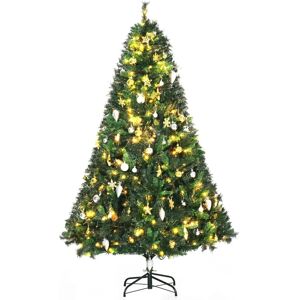HOMCOM 1.8m Pre-Lit Artificial Christmas Tree - Christmas Tree HOMCOM 1.8m Pre-Lit Artificial Christmas Tree - Christmas Tree