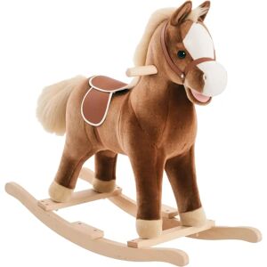 HOMCOM Kids Plush Rocking Horse - Wooden, Soft Fabric, Balance Toy - Kids Ride On HOMCOM Kids Plush Rocking Horse - Wooden, Soft Fabric, Balance Toy - Kids Ride On