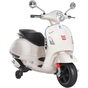 HOMCOM Kids Vespa Ride-On Toy - 6V White, Realistic, MP3 HOMCOM Kids Vespa Ride-On Toy - 6V White, Realistic, MP3