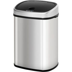 HomCom Sensor Bin - 58L Silver - Sensor Bin HomCom Sensor Bin - 58L Silver - Sensor Bin