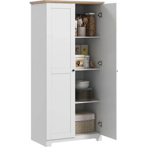 HOMCOM 172cm Wooden Storage Cabinet - White HOMCOM 172cm Wooden Storage Cabinet - White