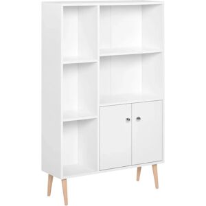 HOMCOM White Bookcase with Open Shelves & Cupboard - Storage Solution HOMCOM White Bookcase with Open Shelves & Cupboard - Storage Solution
