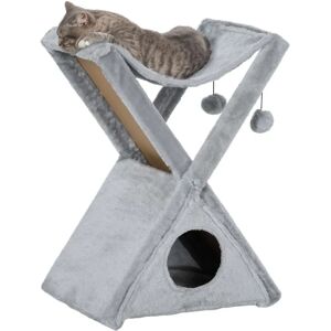 PawHut Grey Foldable Two Tier Cat Tree - Cat Tower PawHut Grey Foldable Two Tier Cat Tree - Cat Tower