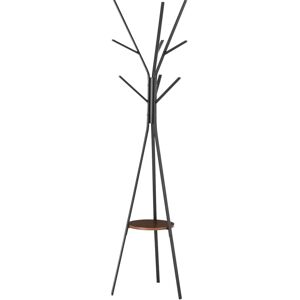 HOMCOM 180cm Brown Coat Rack with Open Shelf - Coat Rack HOMCOM 180cm Brown Coat Rack with Open Shelf - Coat Rack
