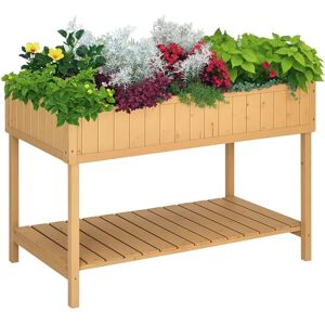 Outsunny Wooden Herb Planter Stand - 8 Cubes Natural - Herb Planter Stand Outsunny Wooden Herb Planter Stand - 8 Cubes Natural - Herb Planter Stand