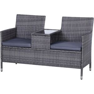 Outsunny Rattan Chair Garden Furniture Love Seat - Garden Furniture Outsunny Rattan Chair Garden Furniture Love Seat - Garden Furniture